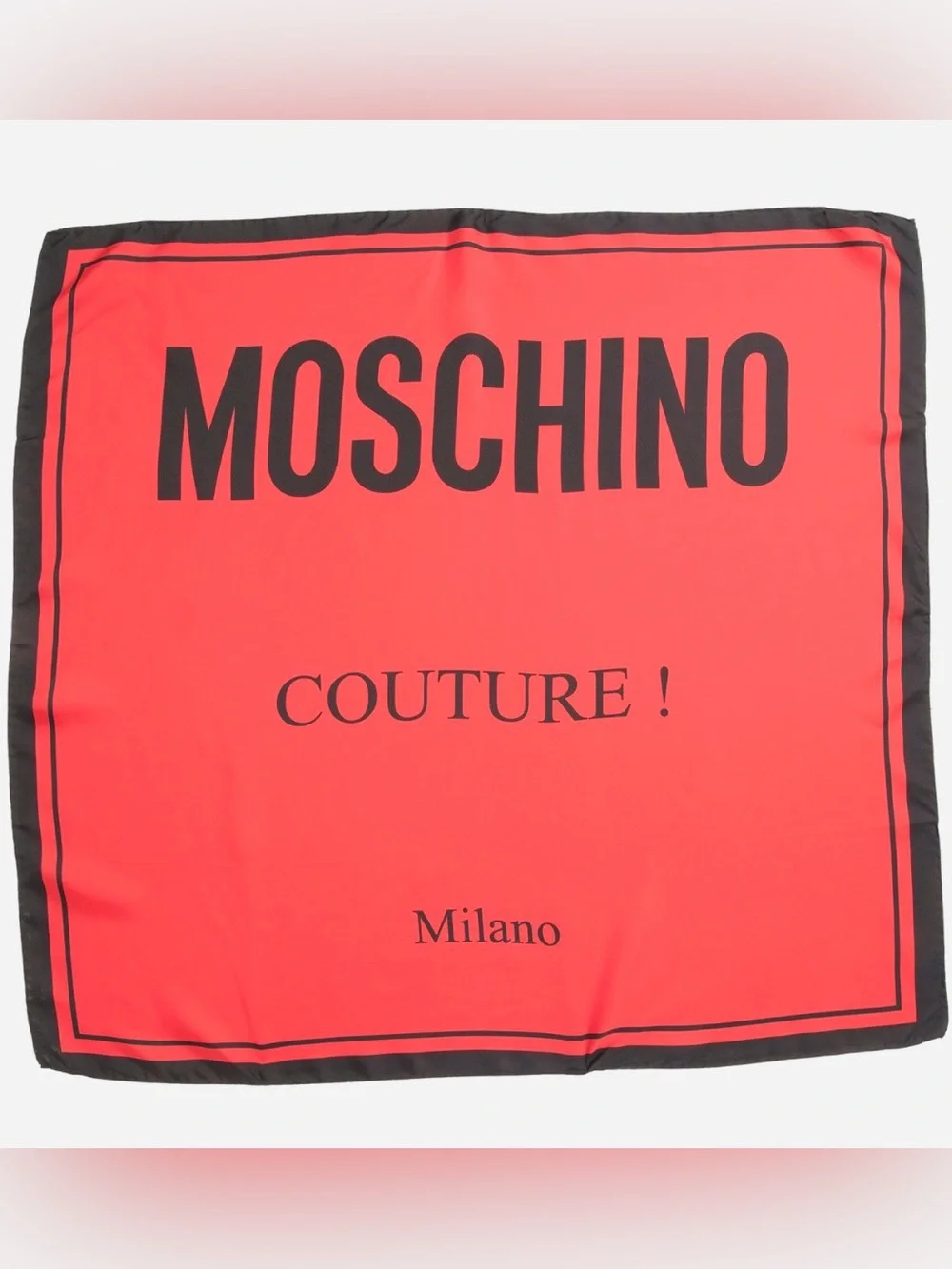MOSCHINO Couture Silk Logo Scarf